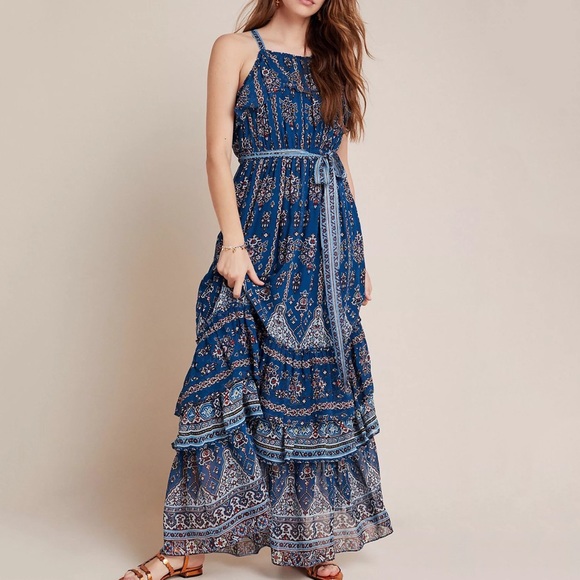 Anthropologie Dresses & Skirts - Anthropologie Sasha Ruffled Maxi Dress